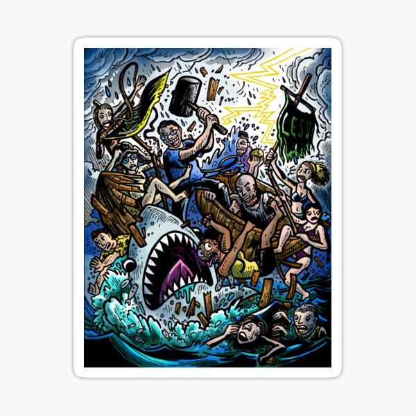 "Total Effing Chaos" Episode 9 : Survivor Edge of Extinction Comic Sticker