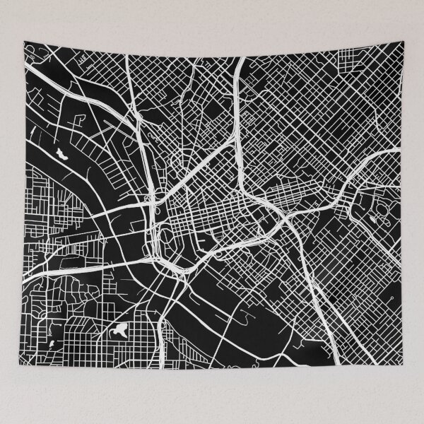 Item preview, Dallas Map - Black designed and sold by CartoCreative.