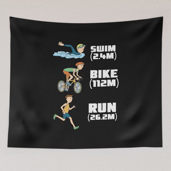 Item preview, Triathlon T-Shirt swim bike run gift triathlete designed and sold by biNutz.
