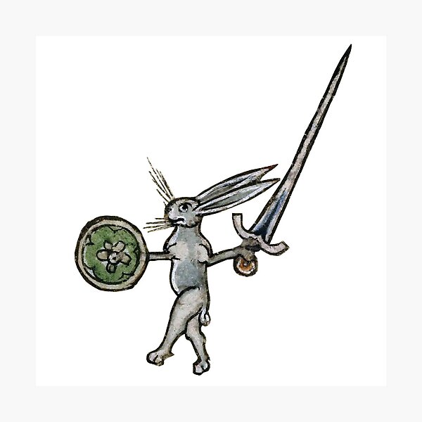 Item preview, Medieval #01 - The Rabbit Warrior designed and sold by libraryworm.