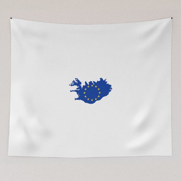 Item preview, European Union Flag Map of Iceland designed and sold by abbeyz71.