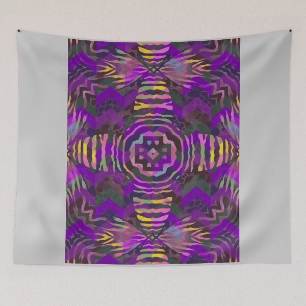 Artikelvorschau, Purple Yellow Tribal Zebra Pattern  entworfen und verkauft von OCDesigns2.
