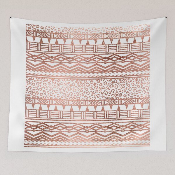 Item preview, Modern rose gold leopard geometric aztec pattern designed and sold by GirlyTrend.