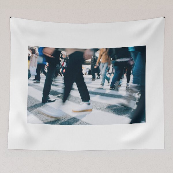 Item preview, Blurred Legs of People Crossing Shibuya Crossing in Tokyo designed and sold by visualspectrum.