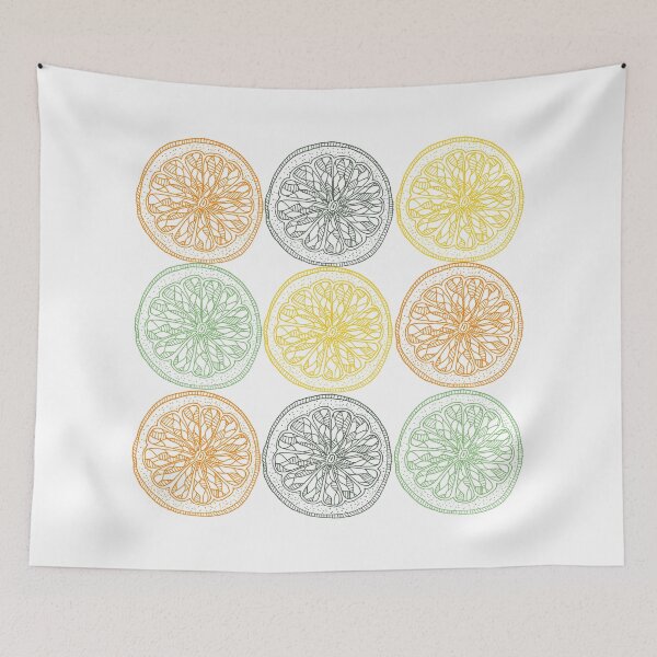 Item preview, Colored fruit slices pattern designed and sold by nastybo.