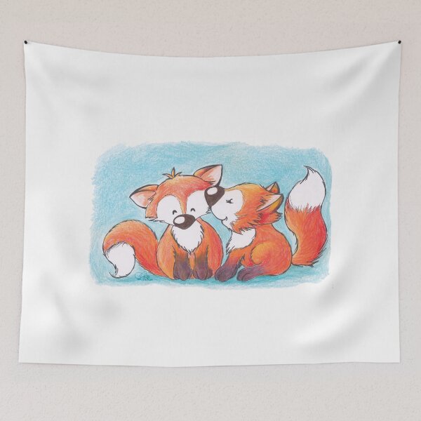Item preview, Cuddling Foxes ~ Lovely Foxes designed and sold by KesVonMauseohr.