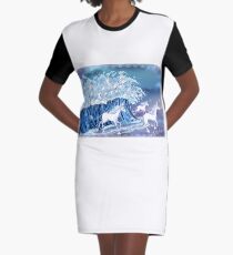 Unicorns in the Sea Graphic T-Shirt Dress
