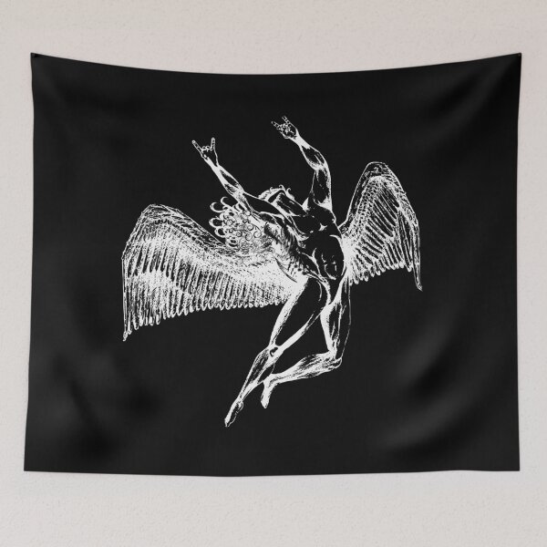 Item preview, ICARUS THROWING THE HORNS - white  *awesome UNLISTED designs in my portfolio* designed and sold by sleepingmurder.