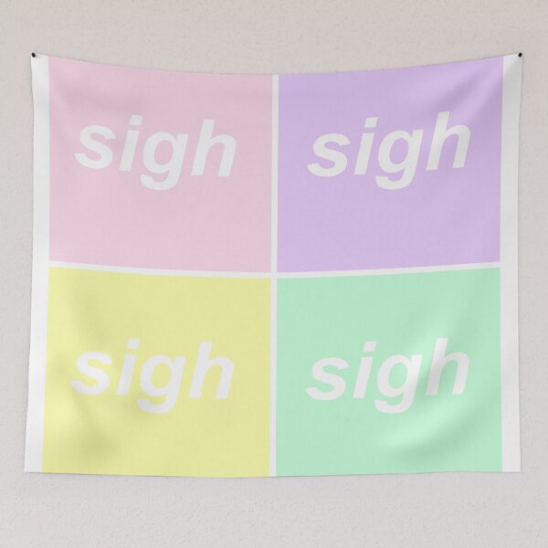 Item preview, 'sigh' Minimalist Pastel Print designed and sold by siankjellberg.