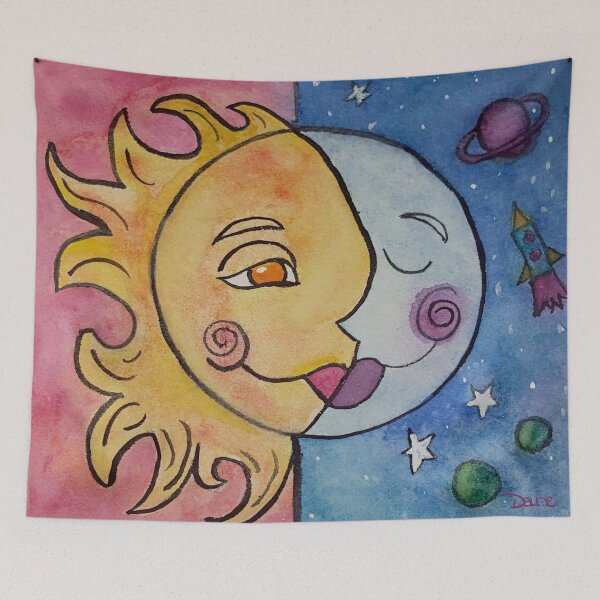 Item preview, Happy Sun Happy Moon designed and sold by WorkofArtStudio.