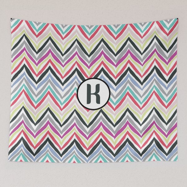 Item preview, K Chevrony designed and sold by MonogramMonkey.