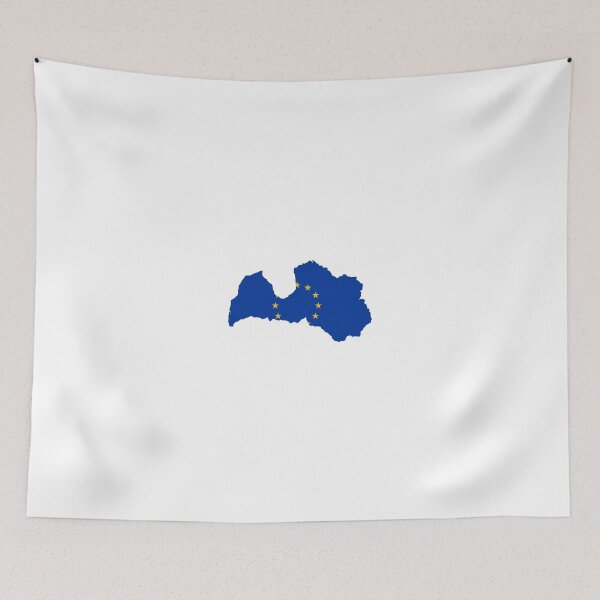 Item preview, European Union Flag Map of Latvia designed and sold by abbeyz71.