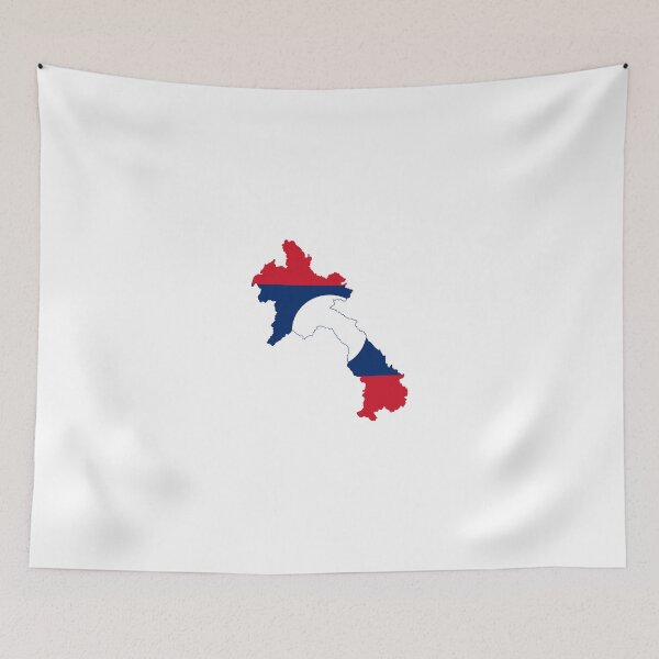 Item preview, Flag Map of Laos  designed and sold by abbeyz71.