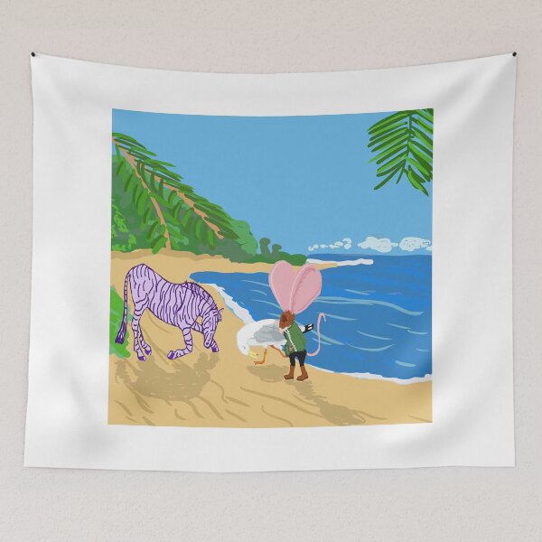 Item preview, Alexander And Seagull Meet The Purple Striped Zebra designed and sold by pinkyjainpan.