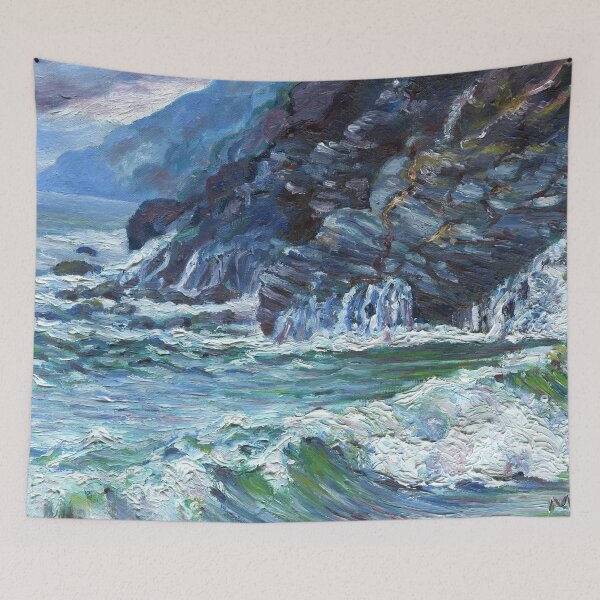 Item preview, Oil painting, Cornish Seascape art designed and sold by Marion Yeo.