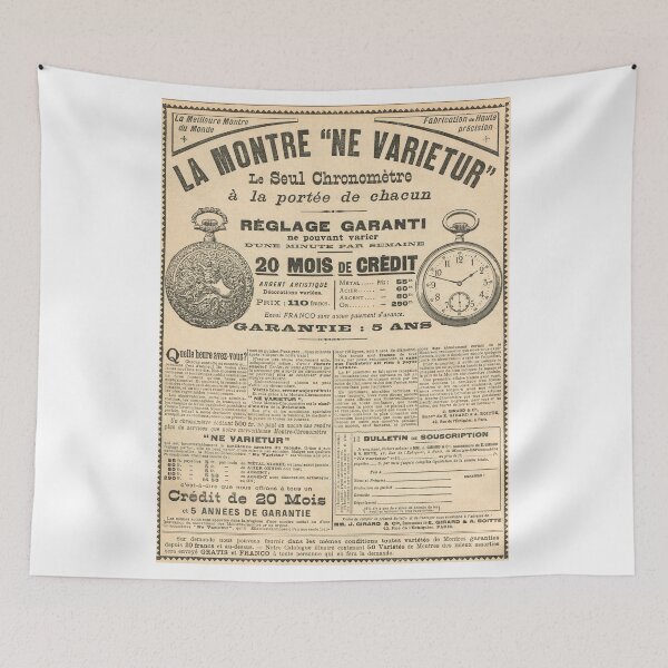 Aperçu de l'œuvre 1900 annonce française Meilleure montre du monde créée et vendue par artfromthepast.