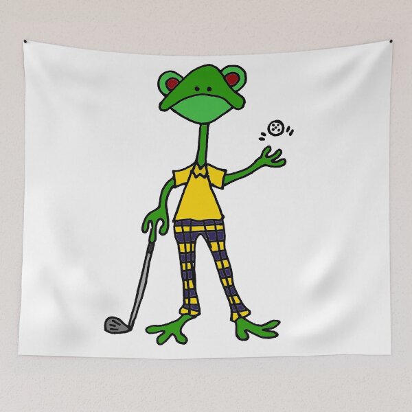 Item preview, Cool Funny Frog Golfing designed and sold by Nature's Fancy.