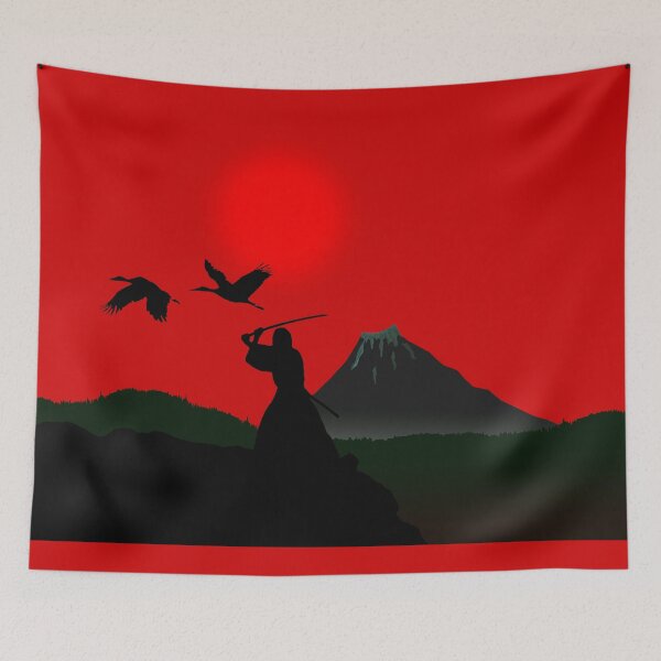 Item preview, Samuraï in front of rising designed and sold by DrTigrou.