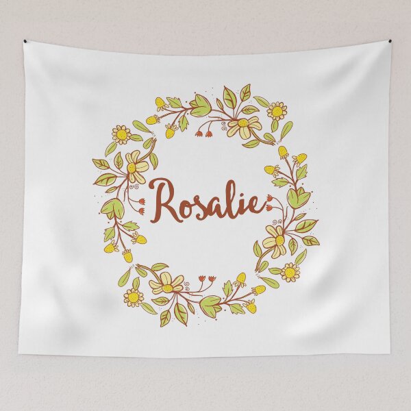 Item preview, Rosalie lovely name and floral bouquet wreath designed and sold by thetypographer.