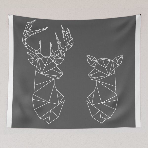 Item preview, Geometric Stag and Doe designed and sold by literarydreamrs.