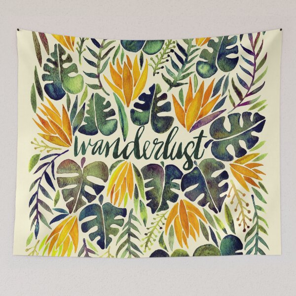 Item preview, Tropical Wanderlust – Orange & Emerald designed and sold by Cat Coquillette.