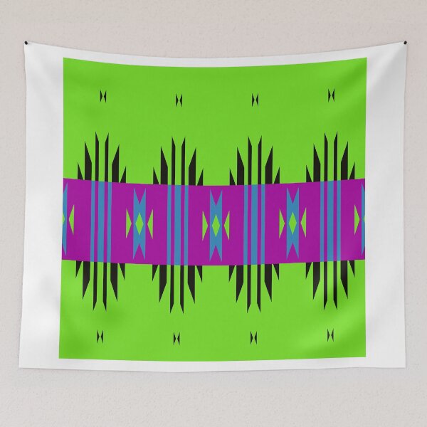 Item preview, Tribal shapes on a green background designed and sold by lalylaura.
