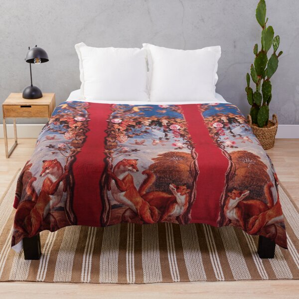 Item preview, FOX AND GRAPES Aesop Fable ,Forest Animals,Birds,Roses, Antique Floral  designed and sold by BulganLumini.