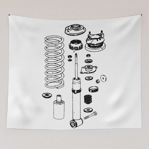 Item preview, Coilovers exploded diagram collage designed and sold by Rowan Lucas.