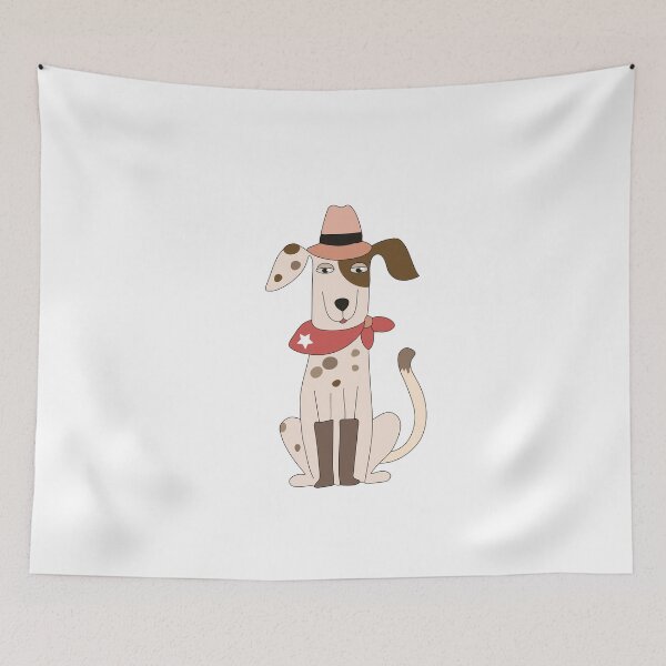 Item preview, Funny Cartoon Pets Cowboy Dog designed and sold by peacockcards.