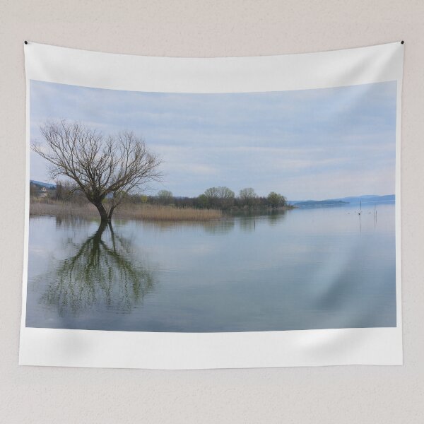 Item preview, On reflection, it was a tranquil day - Borghetto, Lago Trasimeno, Umbria, Italy designed and sold by AndrewJonesFoto.