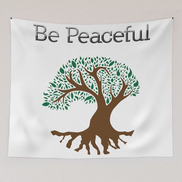Item preview, Be Peaceful Tree - Color designed and sold by MusicandWriting.