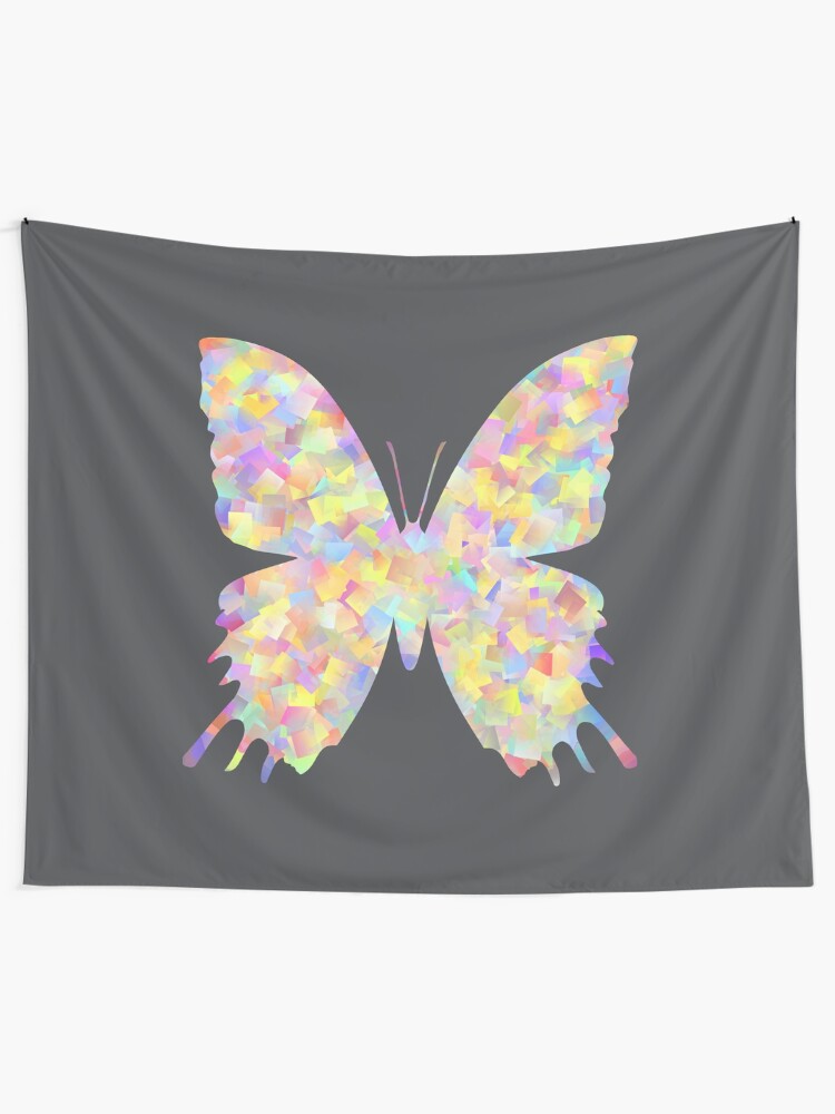 Alternate view of Pastel Motley Butterfly Tapestry