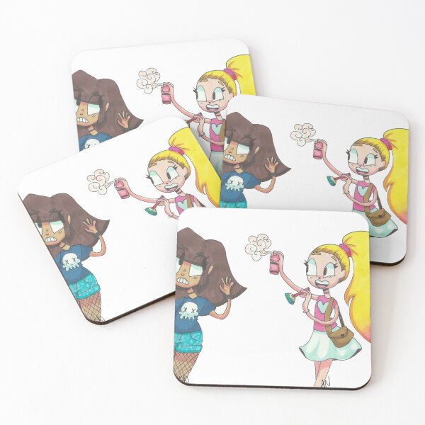 Item preview, 2 cartoon girls (transparent background) designed and sold by UnicornDaya.