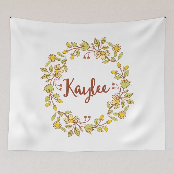 Item preview, Kaylee lovely name and floral bouquet wreath designed and sold by thetypographer.