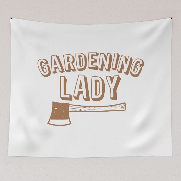 Item preview, Gardening lady with hatchet designed and sold by jazzydevil.