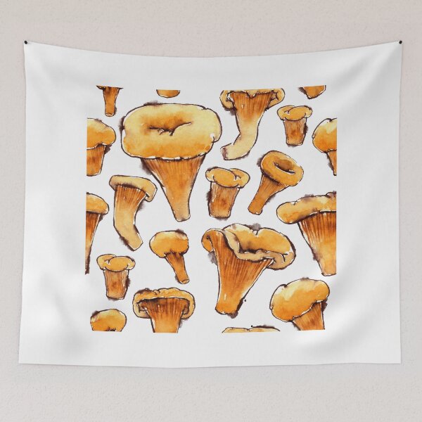 Item preview, Watercolor Chanterelles Pattern designed and sold by mazhuzha.