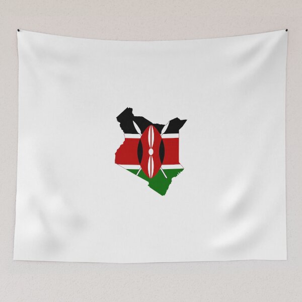 Item preview, Flag Map of Kenya  designed and sold by abbeyz71.