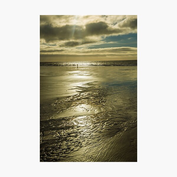 Item preview, Late Afternoon on the beach, Dunraven Bay, with a sky reflection in the wet sand. Dunraven Bay is in the Vale of Glamorgan and is a part of the Glamorgan Heritage Coast.   designed and sold by Cameranick.