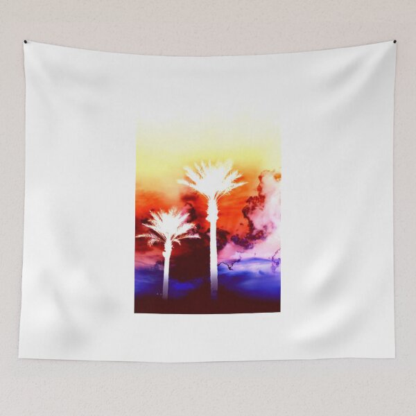 Item preview, Bright Watercolor Palm Tree Sunset designed and sold by faeriestar.