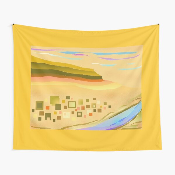 Desert River Abstract Art - Mirage Tapestry