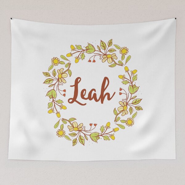 Item preview, Leah lovely name and floral bouquet wreath designed and sold by thetypographer.