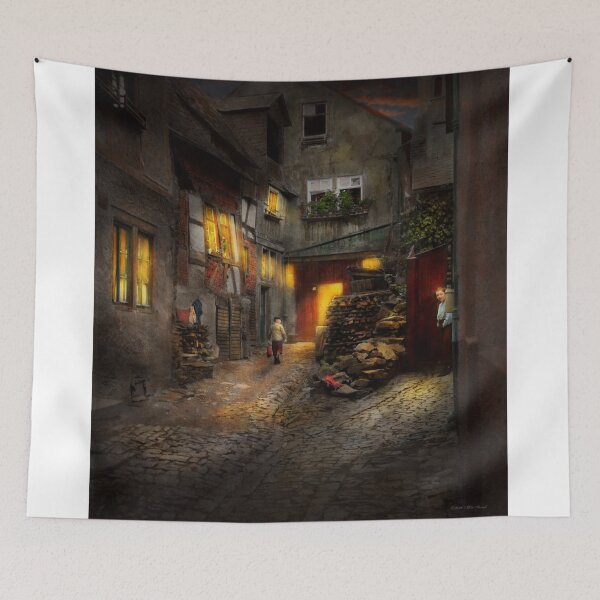 Item preview, City - Germany - Alley - Coming home late 1904 designed and sold by Mike Savad Photography.