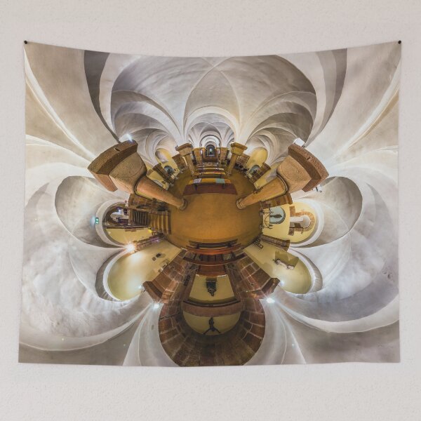 Item preview, Kaleidoscope view of gothic church interior, little planet effect of panoramic shot.  designed and sold by Alexander Sorokopud.
