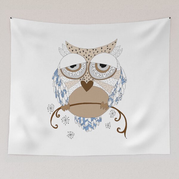 Item preview, Cartoon Animals Patterned Wise Old Owl designed and sold by peacockcards.