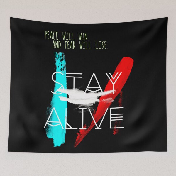Item preview, Peace will Win Fear WIll Lose - Stay Alive Quotes designed and sold by MitelDesign.