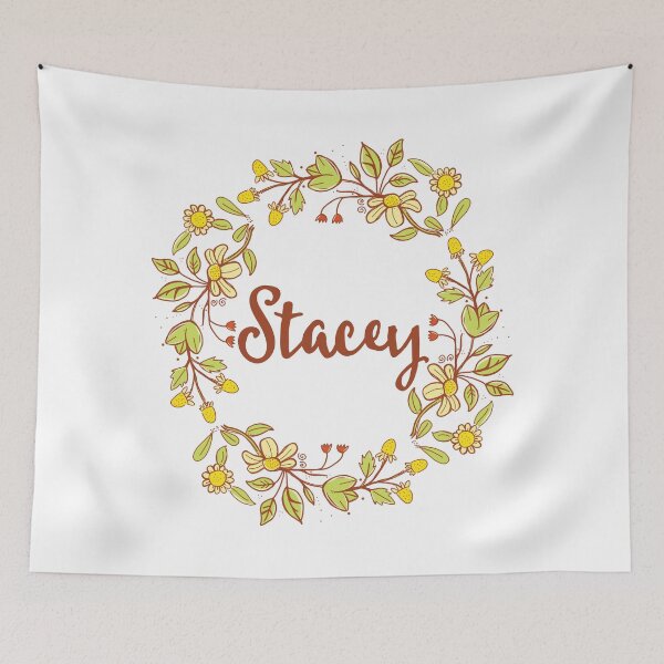 Item preview, Stacey lovely name and floral bouquet wreath designed and sold by thetypographer.