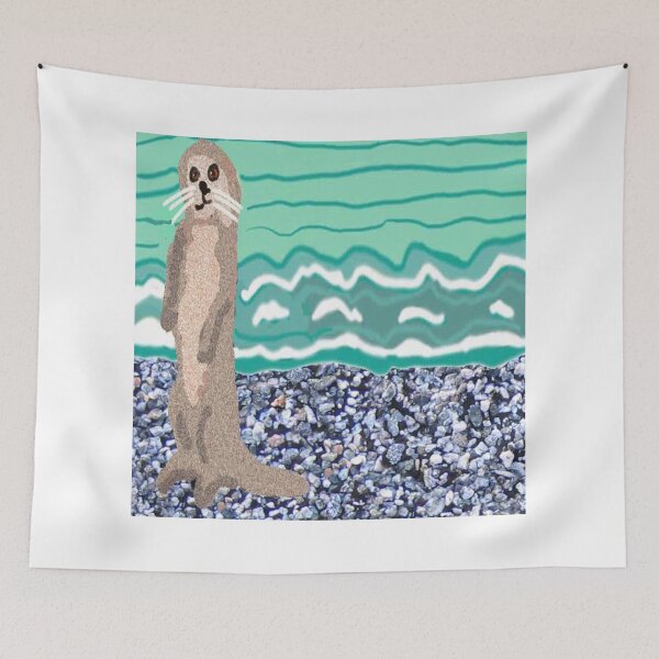 Item preview, Lovely Little Sea Otter On The Beach designed and sold by pinkyjainpan.