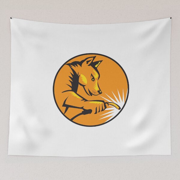 Item preview, Dingo Dog Welding Circle Retro designed and sold by patrimonio.