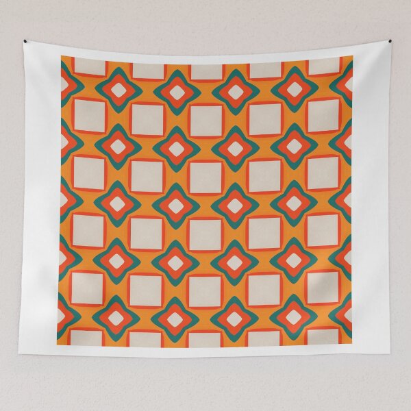 Item preview, Flowers and squares pattern designed and sold by lalylaura.