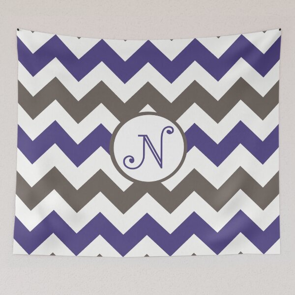 Item preview, Purple Chevron N designed and sold by MonogramMonkey.